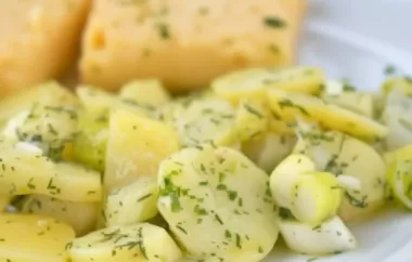 Ein erfrischender Salat mit Kartoffeln und Dill
