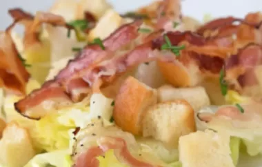 Ein erfrischender Salat mit knusprigem Speck