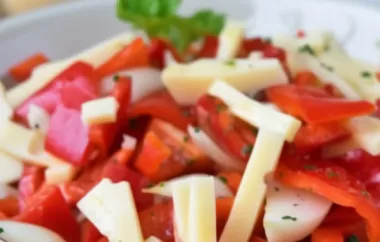 Ein erfrischender Salat mit Paprika und Gauda Käse