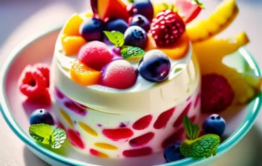 Ein erfrischendes Dessert mit Topfen und Früchten