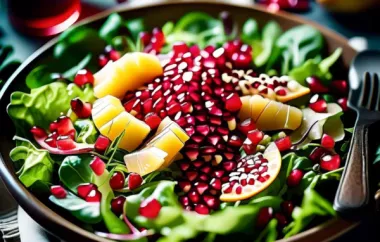 Ein frischer und fruchtiger Winterlicher Salat, der mit Granatapfelkernen verfeinert wird