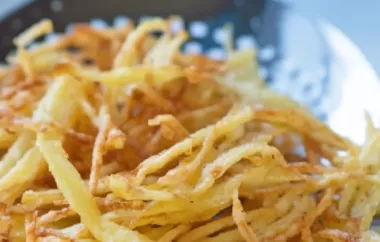 Ein knuspriges und würziges Rezept für selbstgemachte Kartoffelstroh