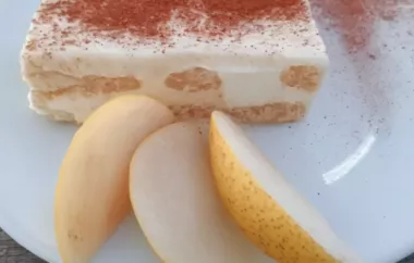 Ein köstliches Dessert aus luftigem Mascarpone und Birnen