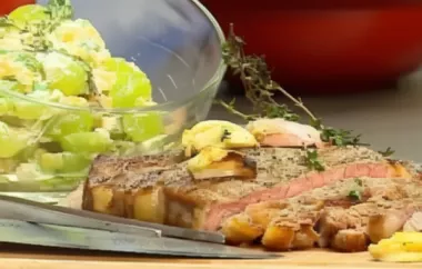 Ein köstliches Rezept für Rib Eye Steak mit einem fruchtigen Trauben-Linsen-Salat