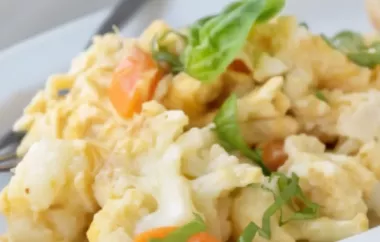 Ein köstliches und einfaches Rezept für gedünsteten Karfiol mit Eiern