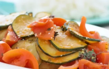 Ein köstliches und gesundes Gericht - Gebratenes Zucchini-Tomaten-Gemüse