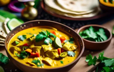 Ein köstliches vegetarisches Gericht mit aromatischem Kokos-Curry und hausgemachten Tortillas.
