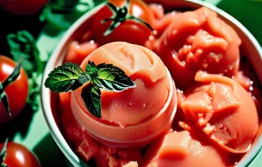 Ein wunderbar erfrischendes Sorbet aus sonnengereiften Tomaten und frischer Minze