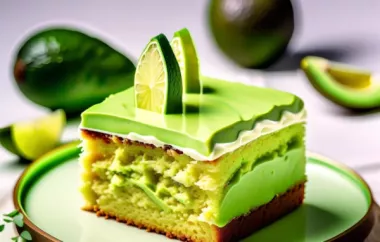 Eine erfrischende und leichte Avocado-Limetten Torte, die perfekt für den Sommer ist.