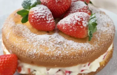 Eine frische und leichte Erdbeer-Joghurtcreme Torte, perfekt für den Sommer!