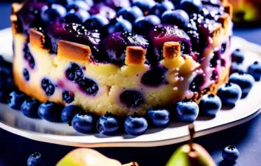 Eine köstliche Heidelbeer-Birnen-Torte zum Verwöhnen Ihrer Gäste