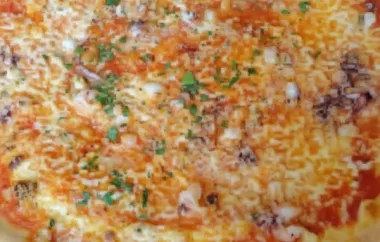 Eine köstliche Pizza mit Meeresfrüchten