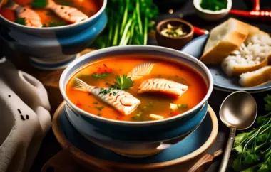 Eine köstliche und würzige Fischsuppe, die in kürzester Zeit zubereitet ist
