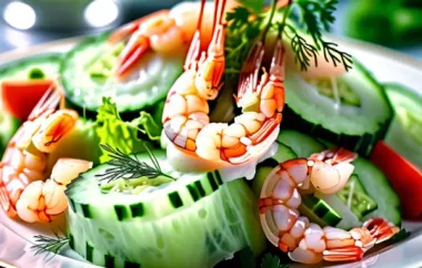 Erfrischender Gurken-Shrimps Salat