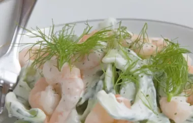 Erfrischender Gurkensalat mit saftigen Shrimps