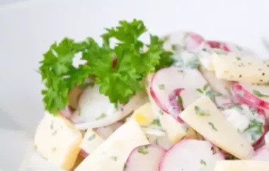 Erfrischender Käse-Radieschen-Salat mit Kräuterdressing