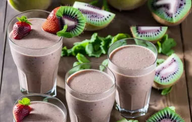 Erfrischender Kiwi-Brombeer Shake - Ein fruchtiger Genuss für heiße Sommertage
