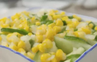 Erfrischender Mais-Gurken-Salat mit leckerem Dressing