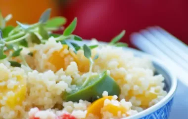 Erfrischender Mango Couscous Salat mit Minze und Limettendressing