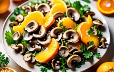 Erfrischender Pilzsalat mit saftigen Orangen