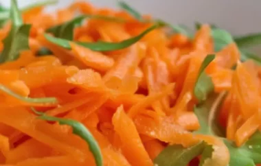 Erfrischender Rucola-Karotten Salat - Einfach und lecker!