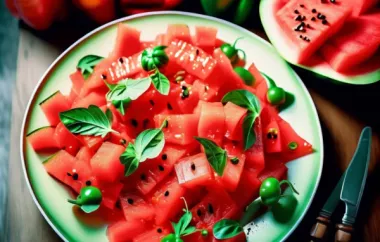 Erfrischender Scharfer Paprika-Zuckermelonen-Salat