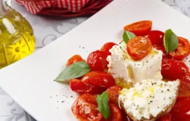 Erfrischender Tomatensalat mit würzigem Schafkäse