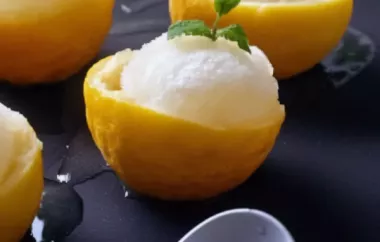 Erfrischendes Honig-Zitronen-Sorbet - Das perfekte Sommer-Dessert!