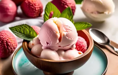 Erfrischendes Litschi-Sorbet mit köstlichem Frozen Yogurt