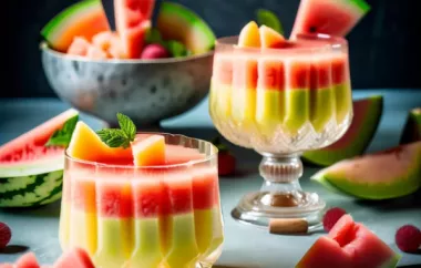 Erfrischendes Marillen-Melonen-Dessert
