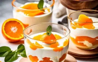 Erfrischendes Orangen Dessert mit Joghurt und Sahne