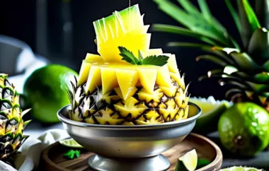 Erfrischendes Rezept für Ananas mit Limettensirup und Kardamom