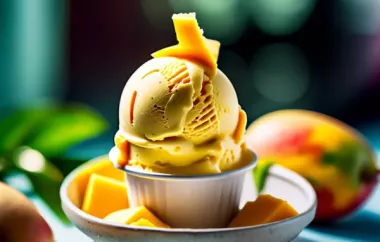 Erfrischendes und fruchtiges Mango-Zitronen-Eis