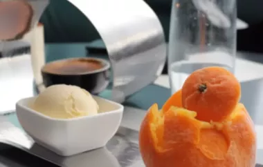 Erfrischendes und fruchtiges Orangen-Sorbet