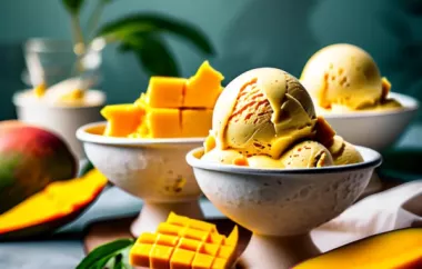 Erfrischendes veganes Mangoeis - einfach und lecker!