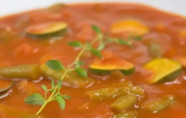 Frische Fisolen-Tomaten Suppe - Eine leckere und gesunde Suppe für den Sommer