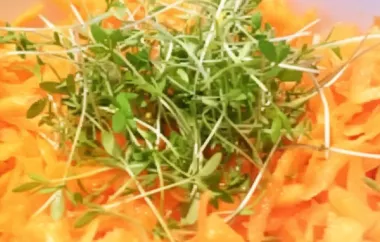 Frischer und knackiger Karottensalat mit würziger Kresse