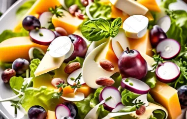 Fruchtiger Salat mit Pilzen und Käse