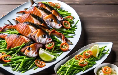 Gebackener japanischer Fisch und Gemüse