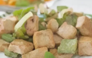 Gebratener Tofu mit frischem Gemüse