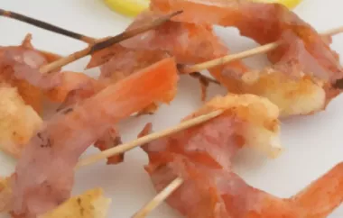 Gegrillte Shrimps mit Speck