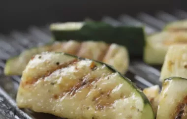 Gegrillte Zucchini - Ein köstliches und gesundes vegetarisches Gericht