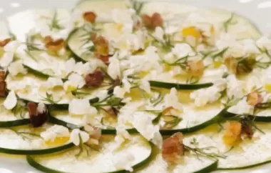 Gegrilltes Zucchini-Carpaccio - Ein einfaches und leckeres vegetarisches Vorspeisenrezept