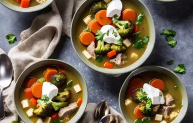 Gekrümmte Suppe mit Gemüse