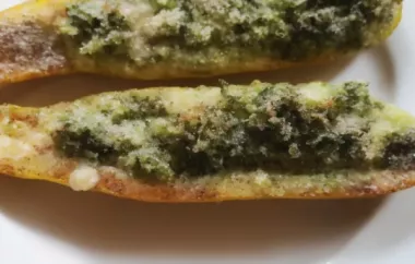 Gelbe Zucchini mit Spinatfüllung