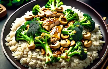 Genießen Sie diese köstliche Brokkoli-Huhn-Pfanne mit aromatischem Cashew-Reis!