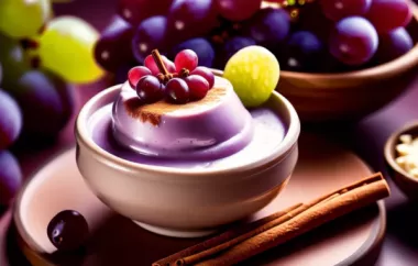 Genießen Sie diese köstliche Trauben-Zimt-Creme als Dessert oder Zwischensnack!