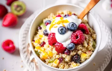 Gesundes Frühstück: Quinoa Obstschüssel mit Joghurt