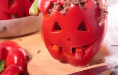 Gruselig leckere gefüllte Paprika für Halloween