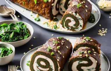 Hendlroulade mit Spinat und Erdäpfeln